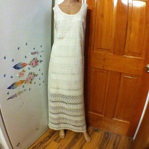 CATO Ivory Lace Overlay Maxi Dress